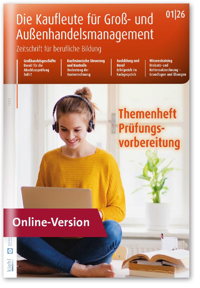 Cover Kiehl Zeitschrift: Die Kaufleute für Groß- und Außenhandelsmanagement