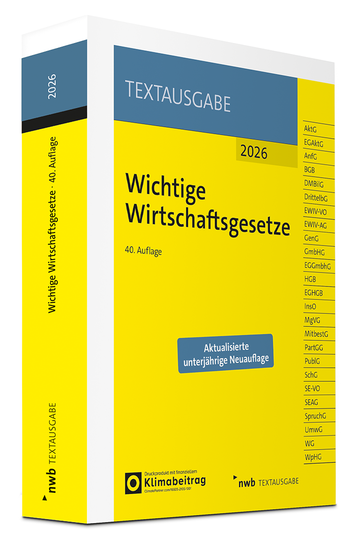 Cover Wichtige Wirtschaftsgesetze