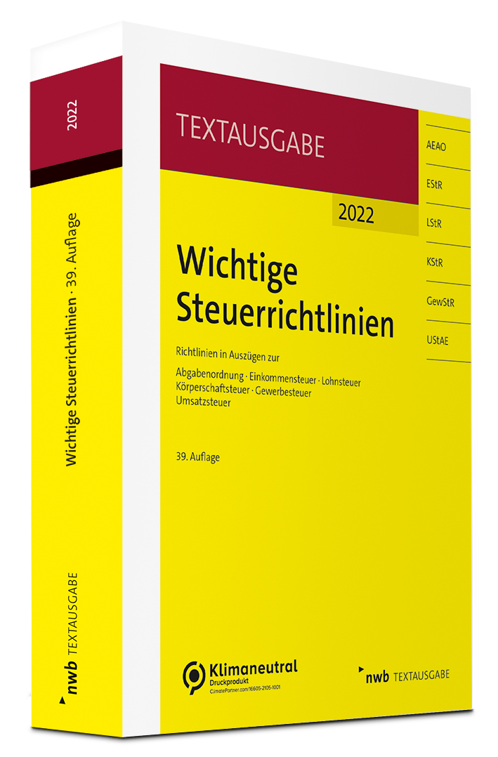 Wichtige Steuerrichtlinien

