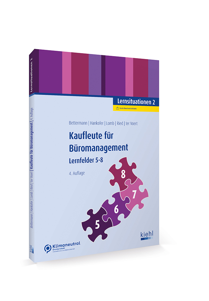 Buch Cover Kaufleute für Büromanagement Lernsituationen 2 im Kihel Verlag erschienen