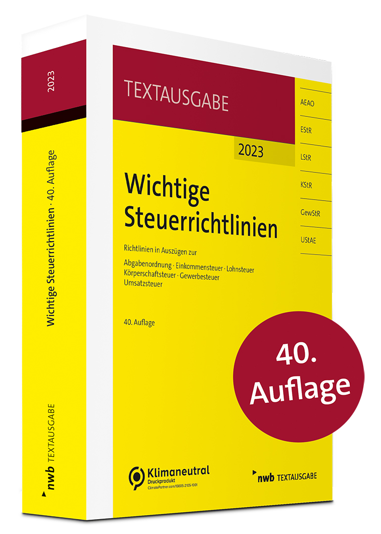 Wichtige Steuerrichtlinien