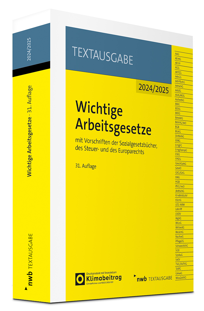 Wichtige Arbeitsgesetze